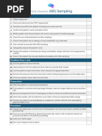 OSCE Checklist ABG Sampling