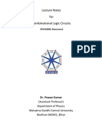 Lecture Notes For Combinational Logic Circuits