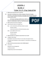 Lesson 1 Introduction To IT and ITeS Industry