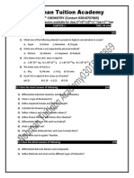 Chemistry 9th CW Test NTA