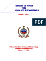 Course of Study of Various Branches For Registration 2021-2023