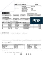 Statement For Ufone # 03327067752: Account Details