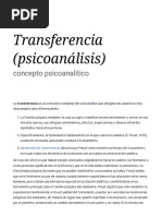 Transferencia (Psicoanálisis) - Wikipedia, La Enciclopedia Libre