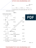 CBSE Class 6 Mathematics Sample Paper Set G - 0