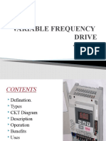 Variable Frequency Drive: Presented by Name-Avisek Mohanty REGD-0801214409 Under The Guidance of Miss - Anupama Majhi