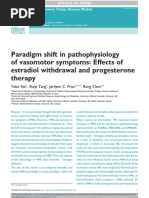 Paradigm Shift in Pathophysiology of Vasomotor Symptoms: Effects of Estradiol Withdrawal and Progesterone Therapy