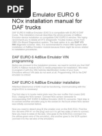 AdBlue Emulator EURO 6 NOx Installation Manual For DAF Trucks