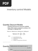 Inventory Control Models