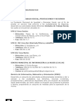 Zonas de Trabajo Social, Prestaciones y Recursos