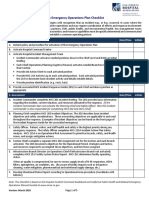 CHA Hospital Activation of The Emergency Operations Plan Checklist