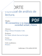 REPORTE - El Coronavirus y Su Impacto en La Sociedad Actual y Futura