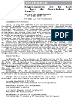 Reglamento de La Ley 28879 - Servicios de Seguridad Privada