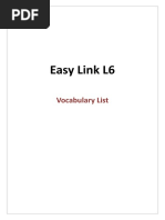 Easy Link 6 어휘리스트