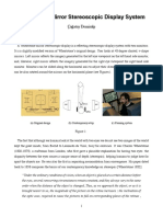 Wheatstone Mirror Stereoscopic Display System: C A Gatay Demiralp