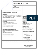 Curriculum Vitae: Mark Ardee B. de Asis