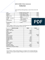 Final Accounts: Problem Sheet