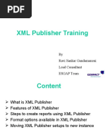 XML Publisher Training: by Ravi Sankar Gandamaneni Lead Consultant Esgap Team