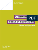 Capitalisme, Desir Et Servitude - Lordon, Frederic