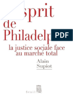 L'Esprit de Philadelphie - La J - Alain Supiot