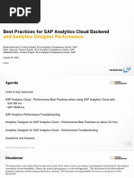 Best Practices For SAP Analytics Cloud Backend and Analytics Design Perfomance