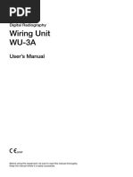 Wiring Unit WU-3A: User's Manual