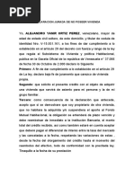 Declaracion Jurada de No Poseer Vivienda