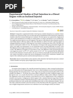 Energies: Experimental Studies of Fuel Injection in A Diesel Engine With An Inclined Injector