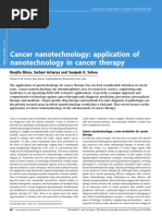 Cancer Nanotechnology: Application of Nanotechnology in Cancer Therapy