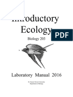 Ecology Laboratory Manual 2016