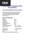 Calculos Velocidad Celda de Flotacion de Laboratorio