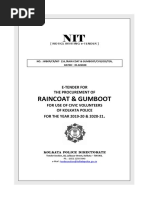 Raincoat & Gum Raincoat & Gumboot Boot: The Procurement of E-Tender For The Procurement of