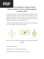 Numerical Modeling of An Octagonal Waveguide Applicator For High Power Microwave Heating Applications Using Ansoft's HFSS