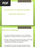 Linear Systems - Iterative Methods