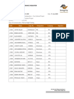 Training Attendance Register