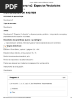 Examen - (AAB02) Cuestionario2 - Espacios Vectoriales