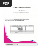 Calor Combustion Azucar