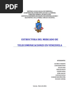 Estructura Del Mercado de Las Telecomunicaciones en Venezuela