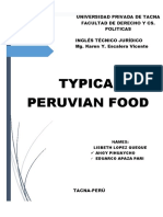 Typical Peruvian Food