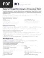 Guide To Filing An Unemployment Insurance Claim: Information About Yourself