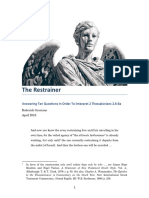 The Restrainer: Answering Ten Questions in Order To Interpret 2 Thessalonians 2.6-8a