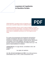 Procesamiento de Liquidación de Beneficios Sociales