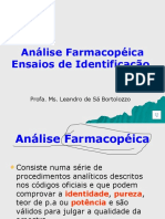 Aula Análise Farmacopeica Parte 1 Identidade Aula 3