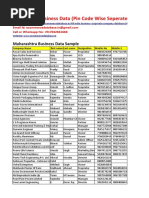 State Wise Business Data (Pin Code Wise Seperate File)