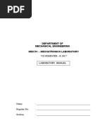 Mechatronics Lab Manual 2017 Regulation