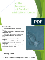 RA 6713 and The PNP Professional Code of Conduct and Ethical Standards