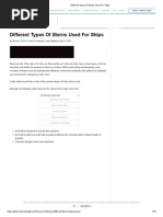 Different Types of Sterns Used For Ships