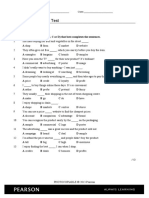 Gold Pre-First Unit 5 Test: Name - Class