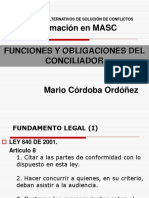 Presentación Funciones y Obligaciones Del Conciliador