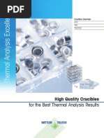 For The Best Thermal Analysis Results: High Quality Crucibles