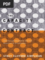 Stacy Clifford Simplican - The Capacity Contract - Intellectual Disability and The Question of Citizenship-University of Minnesota Press (2015)